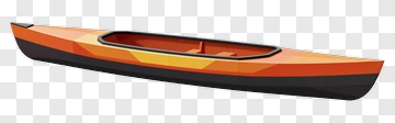 Orange And Black Canoe PNG