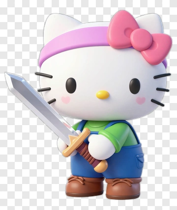 Hello Kitty With Sword PNG