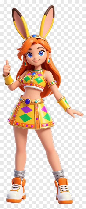 Rabbit Girl Cheerleader PNG