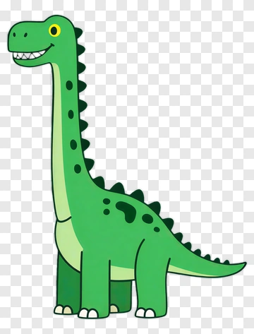 Green Cartoon Dinosaur PNG