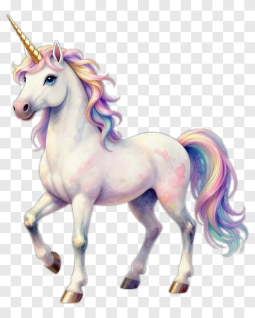 Watercolor Unicorn PNG