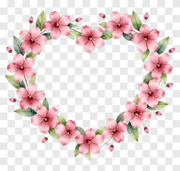 Heart Shaped Floral Arrangement PNG