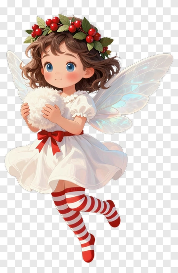 Fairy Child With Wings And Crown PNG