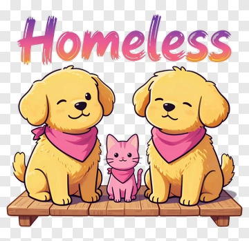 Two Dogs And A Cat Together PNG