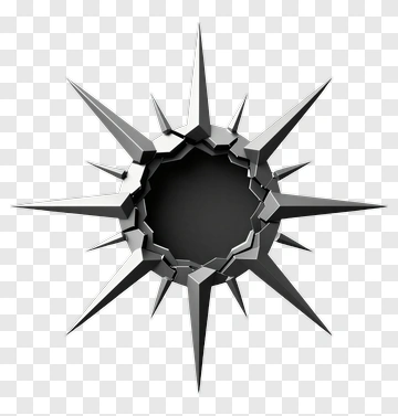 Metallic Bullet Hole PNG
