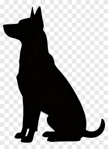 Black Dog Silhouette PNG