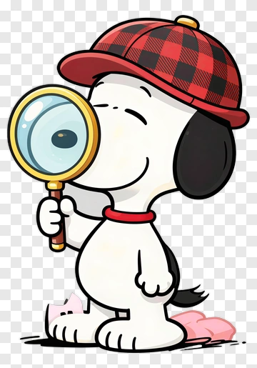 Snoopy In Detective Outfit PNG