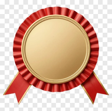 Red Gold Award Ribbon PNG