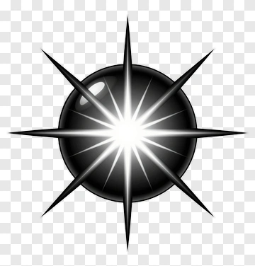 Black And White Compass Rose PNG