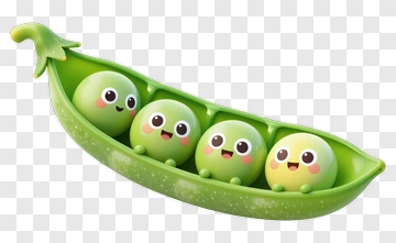 Cute Peas In A Pod PNG