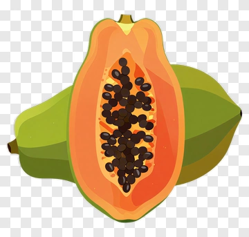 Sliced Papaya PNG
