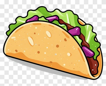 Taco With Fresh Ingredients PNG