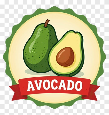 Avocado Logo Design PNG