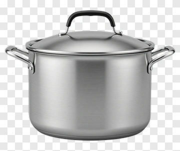 Stainless Steel Pot With Lid PNG