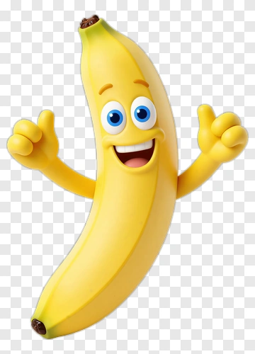Happy Banana Giving Thumbs Up PNG