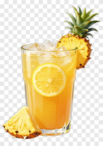 Refreshing Pineapple Lemon Drink PNG