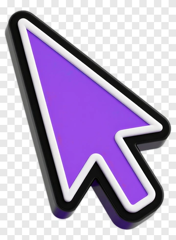 Purple 3D Cursor Icon PNG