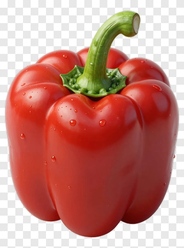 Fresh Red Bell Pepper PNG