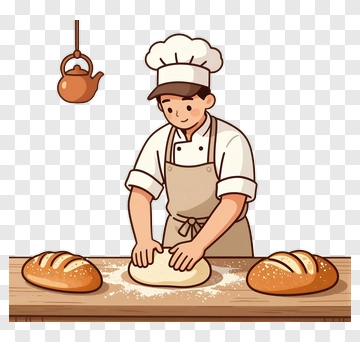 Baker Shaping Dough PNG