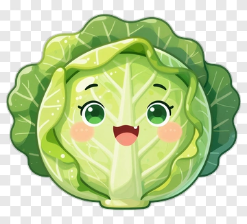 Cute Cartoon Cabbage PNG
