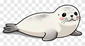 Cute Cartoon Seal PNG