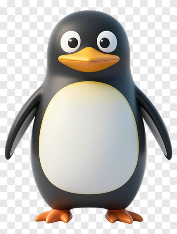 Cute 3D Penguin PNG