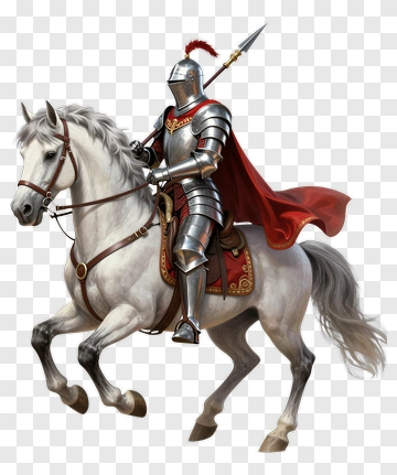 Knight On White Horse PNG