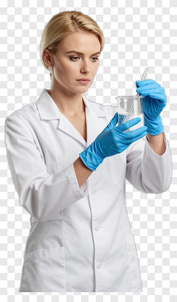 Scientist Conducting Lab Experiment PNG