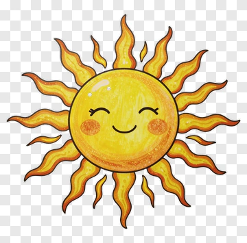 Cute Smiling Sun PNG