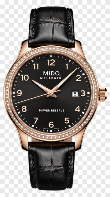 MIDO Automatic Watch With Diamond Bezel PNG