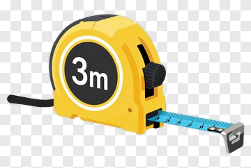 Yellow Tape Measure With Blue Tape PNG