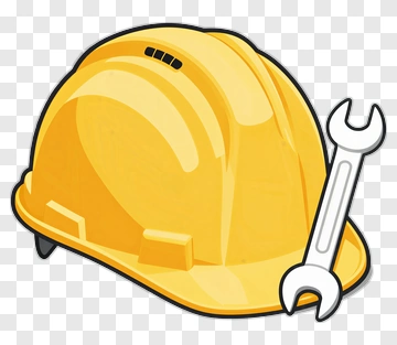 Yellow Hard Hat With Wrench PNG