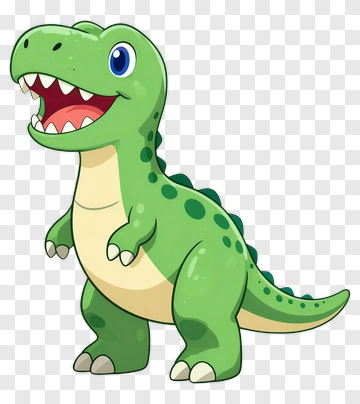 Cute Green Dinosaur PNG