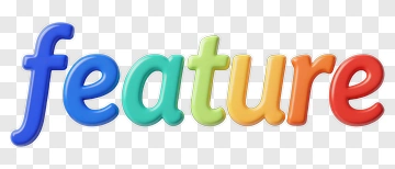 Feature Text In Vibrant Colors PNG