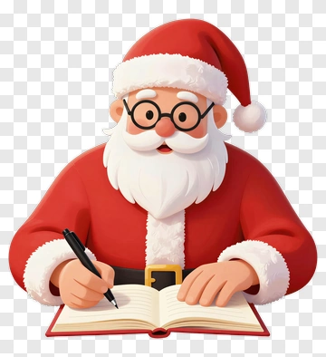 Santa Claus Writing A Letter PNG