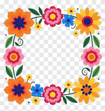 Floral Frame Design PNG