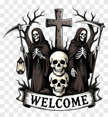 Death And Welcome Banner PNG