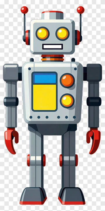 Friendly Robot Toy PNG