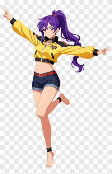 Anime Girl In Sports Outfit PNG