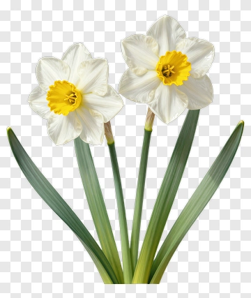 Two Daffodils In Bloom PNG