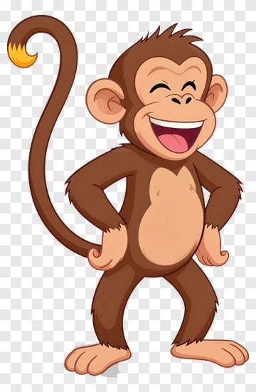 Happy Monkey PNG