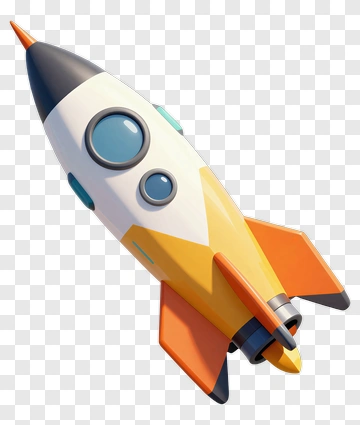 Colorful Rocket Ready For Launch PNG