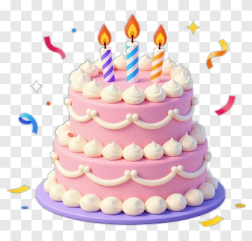 Birthday Cake With Candles PNG