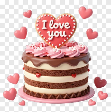Heart Cookie Cake For Love PNG
