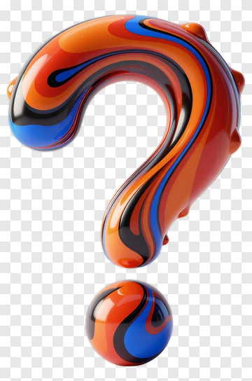 Abstract Question Mark With Swirling Colors PNG