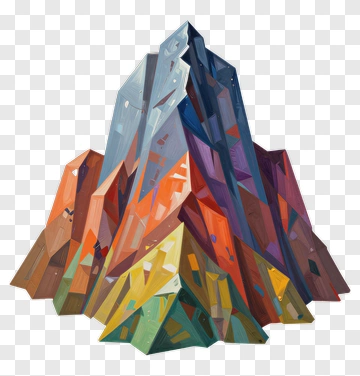 Abstract Crystal Formation PNG
