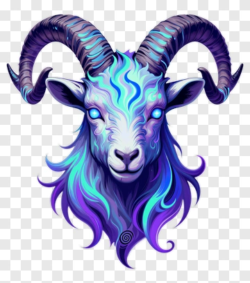 Mythical Ram With Glowing Eyes PNG