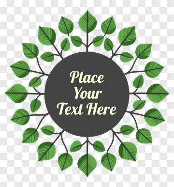 Leaf Wreath With Text Placeholder PNG