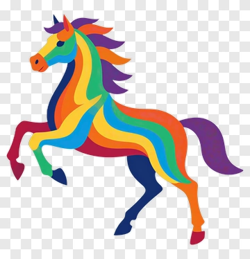 Rainbow Horse PNG