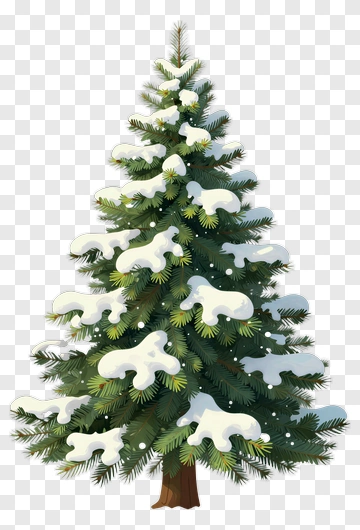 Snowy Christmas Tree PNG